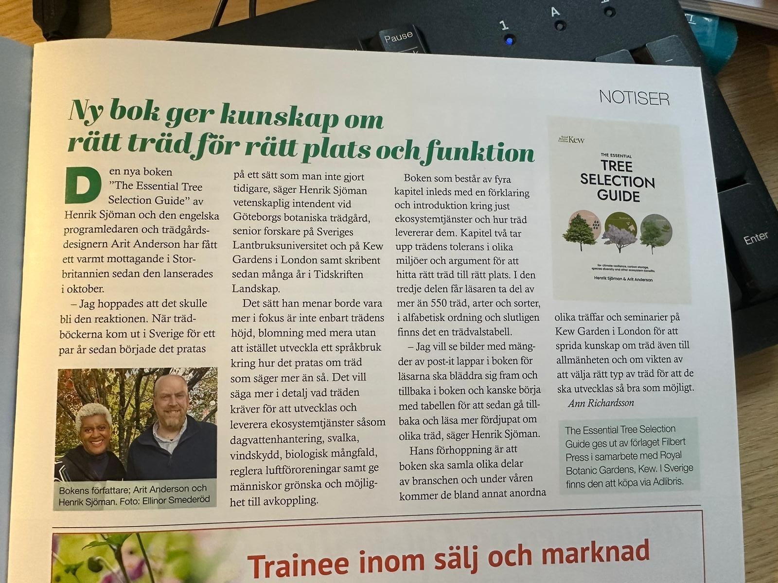 The Essential Tree Selection Guide reviewed in landskap