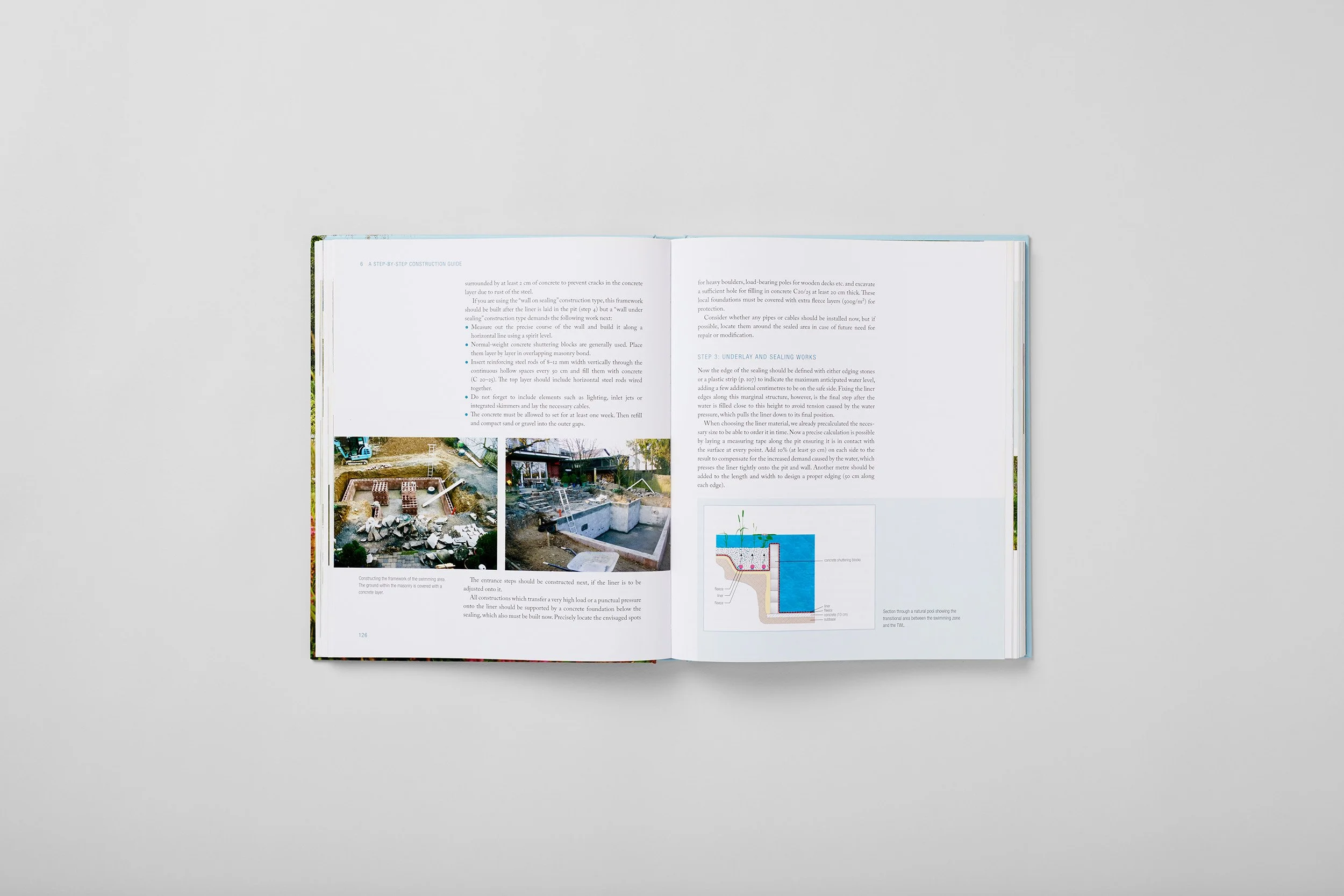 Interior spread from How to Build a Natural Swimming Pool, photograph 2 of 6