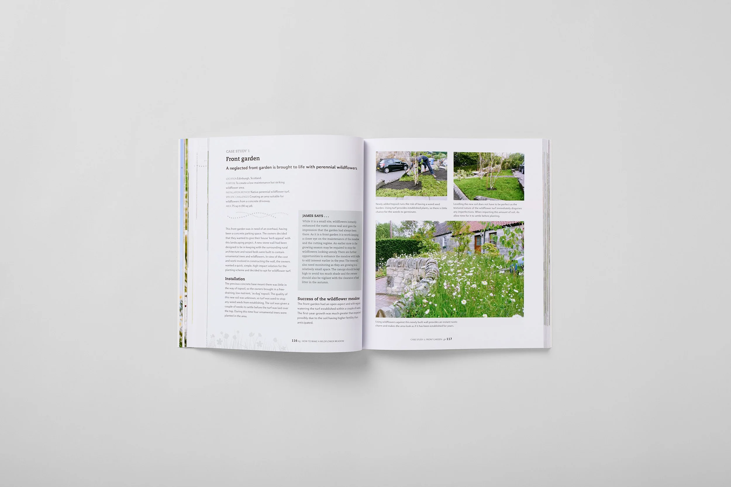 Interior spread from How to Make a Wildflower Meadow, photograph 3 of 6
